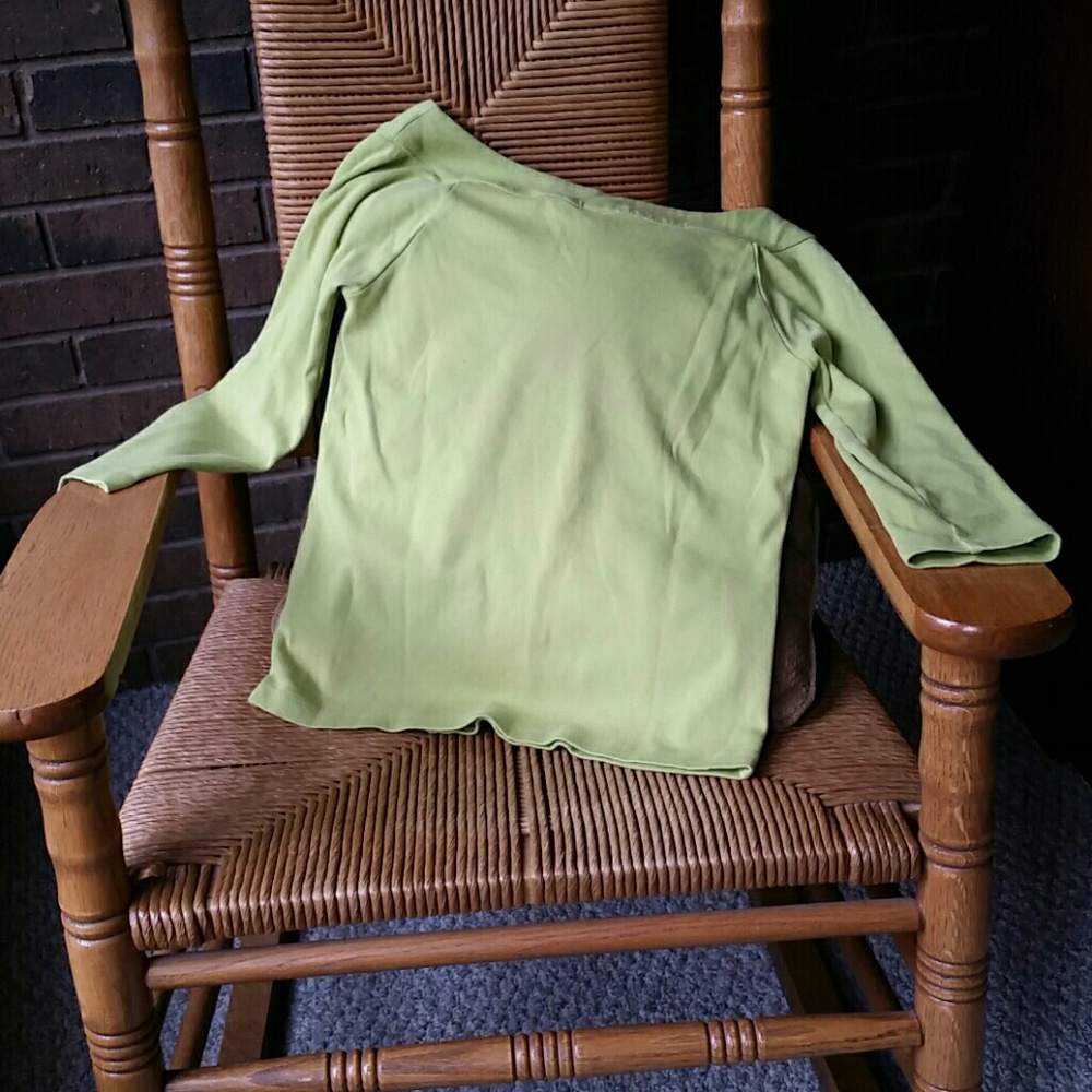 Rafaella soft green, long sleeve top, size S - Picture 3 of 4